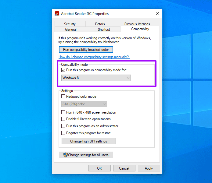 Исправьте Adobe Acrobat Reader DC, не открывая проблему 3