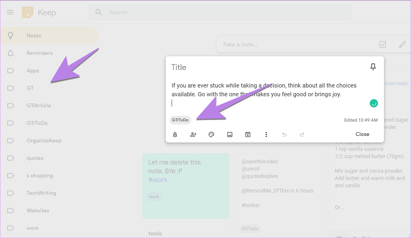 Липкие заметки против Google Keep 1