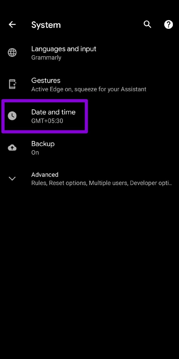 Настройки даты и времени на Android
