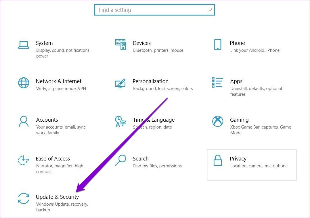 Приложение настроек Windows