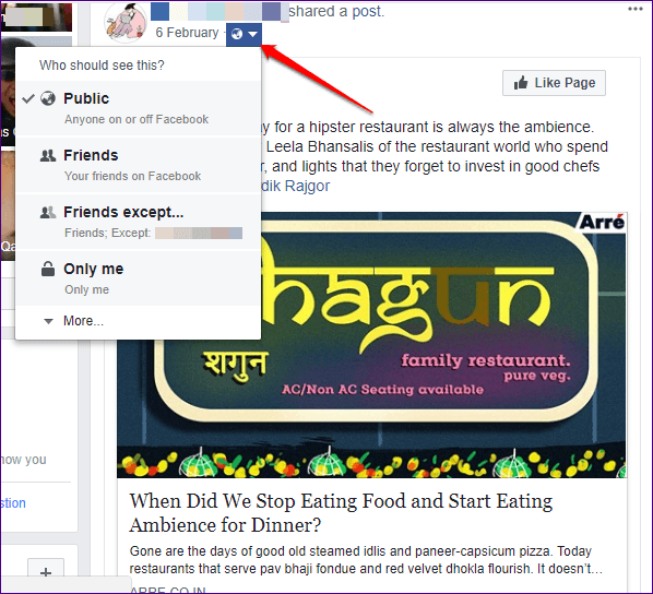 Настройки конфиденциальности Facebook 6