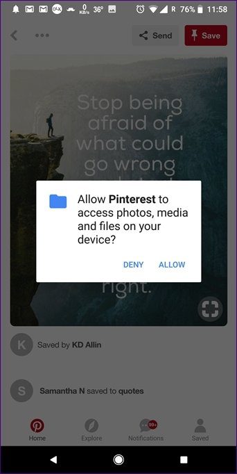 Загрузка изображений из Pinterest Android Iphone Computer 4