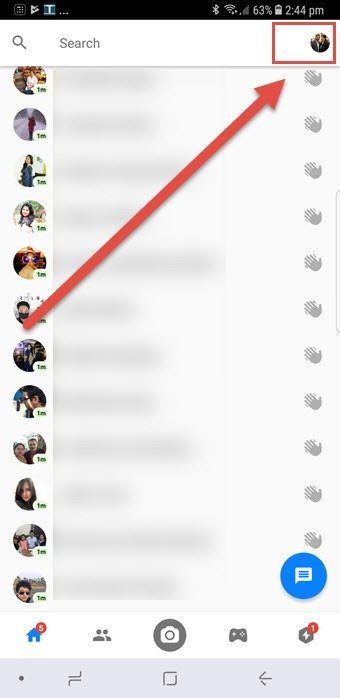 Скрыть в Facebook Messenger 1