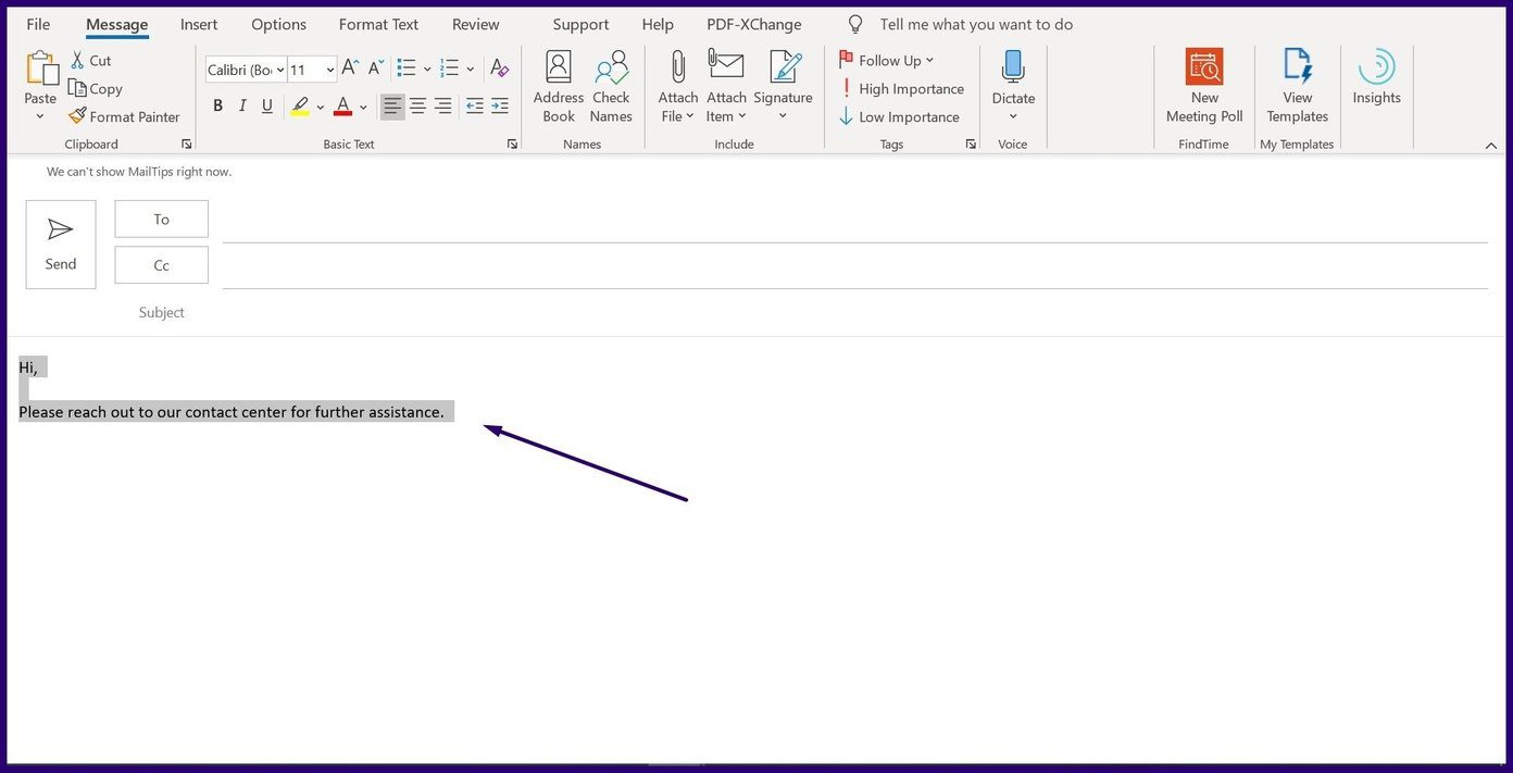 Создайте шаблон электронной почты в Microsoft Outlook, шаг 8