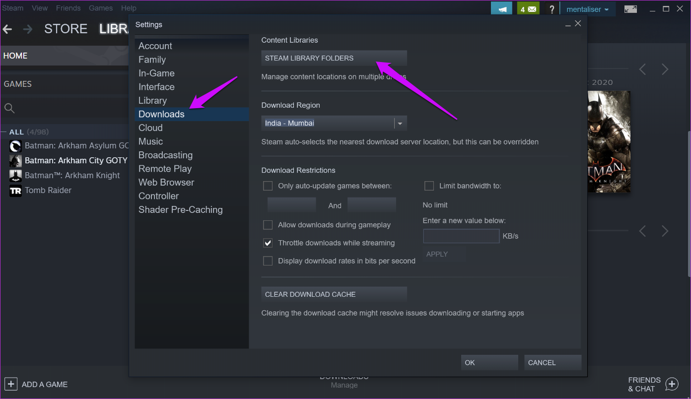 Исправить ошибку Steam, не загружающую игры 11