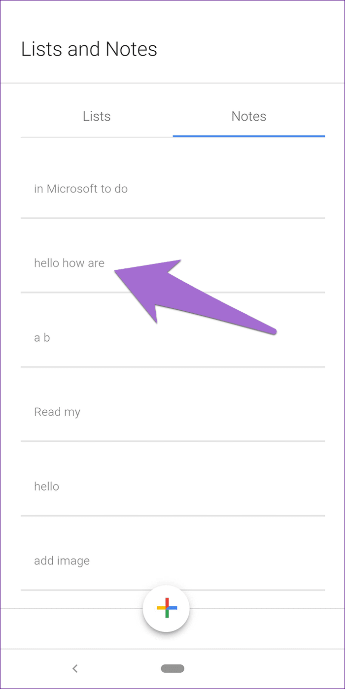Заметки и списки Google Assistant 4