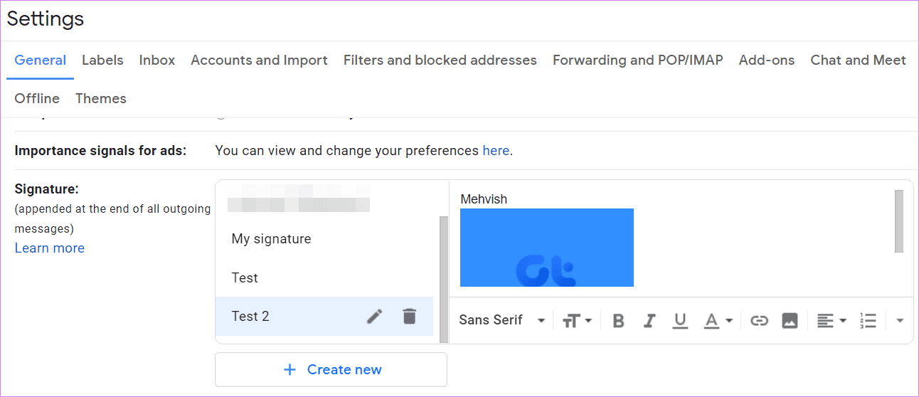 Добавить ссылку на изображение в подпись gmail 8
