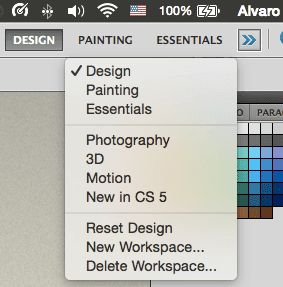 Альтернативные рабочие пространства Photoshop