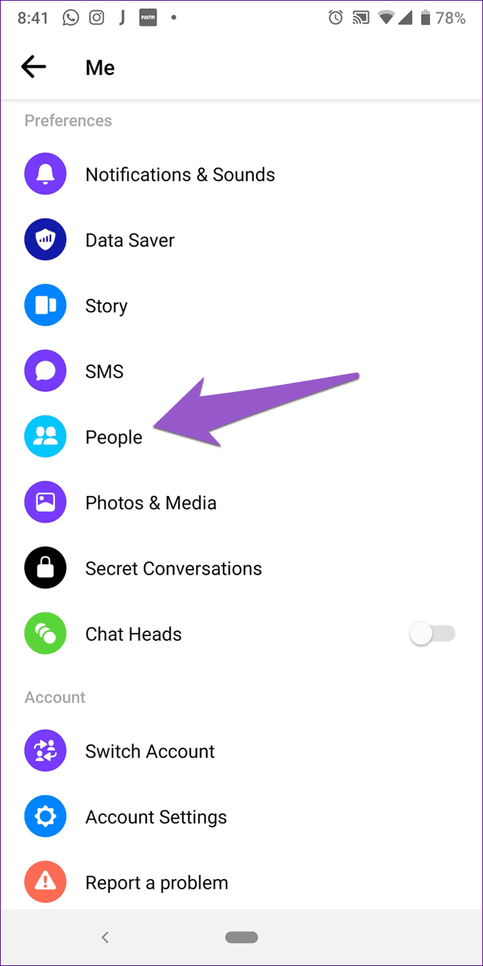 Заблокировать в Facebook Messenger 12