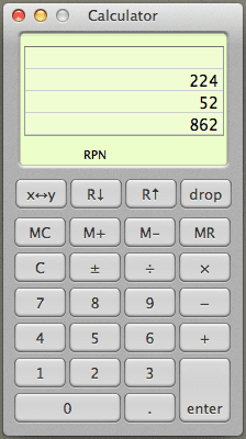 Mac RPN Калькулятор