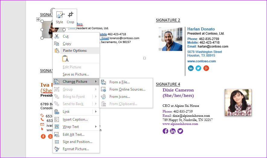Как добавлять и редактировать подписи в Outlook Web Desktop и Phone 2