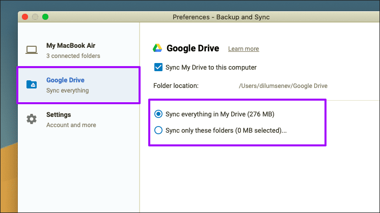 Mac Google Drive не синхронизирует исправления 8