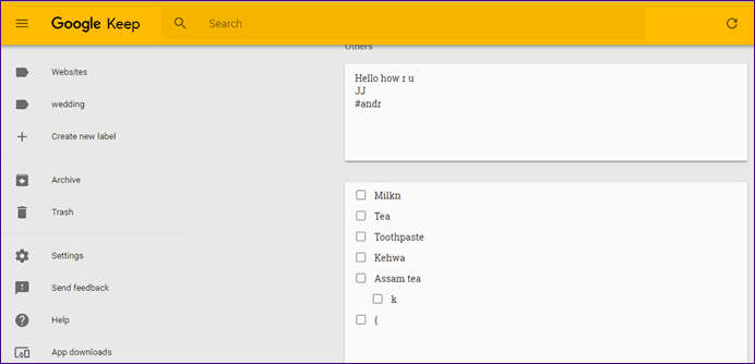 Ярлыки Google Keep 14