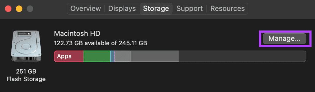 Очистить хранилище для Finder на Mac