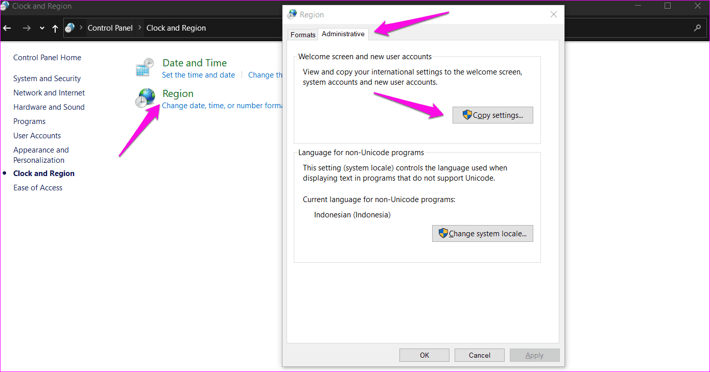 Как изменить язык системы в Windows 10 10