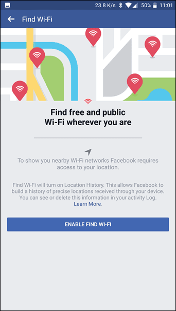 Как использовать Facebook Find Wi Fi, чтобы найти бесплатные точки доступа 2