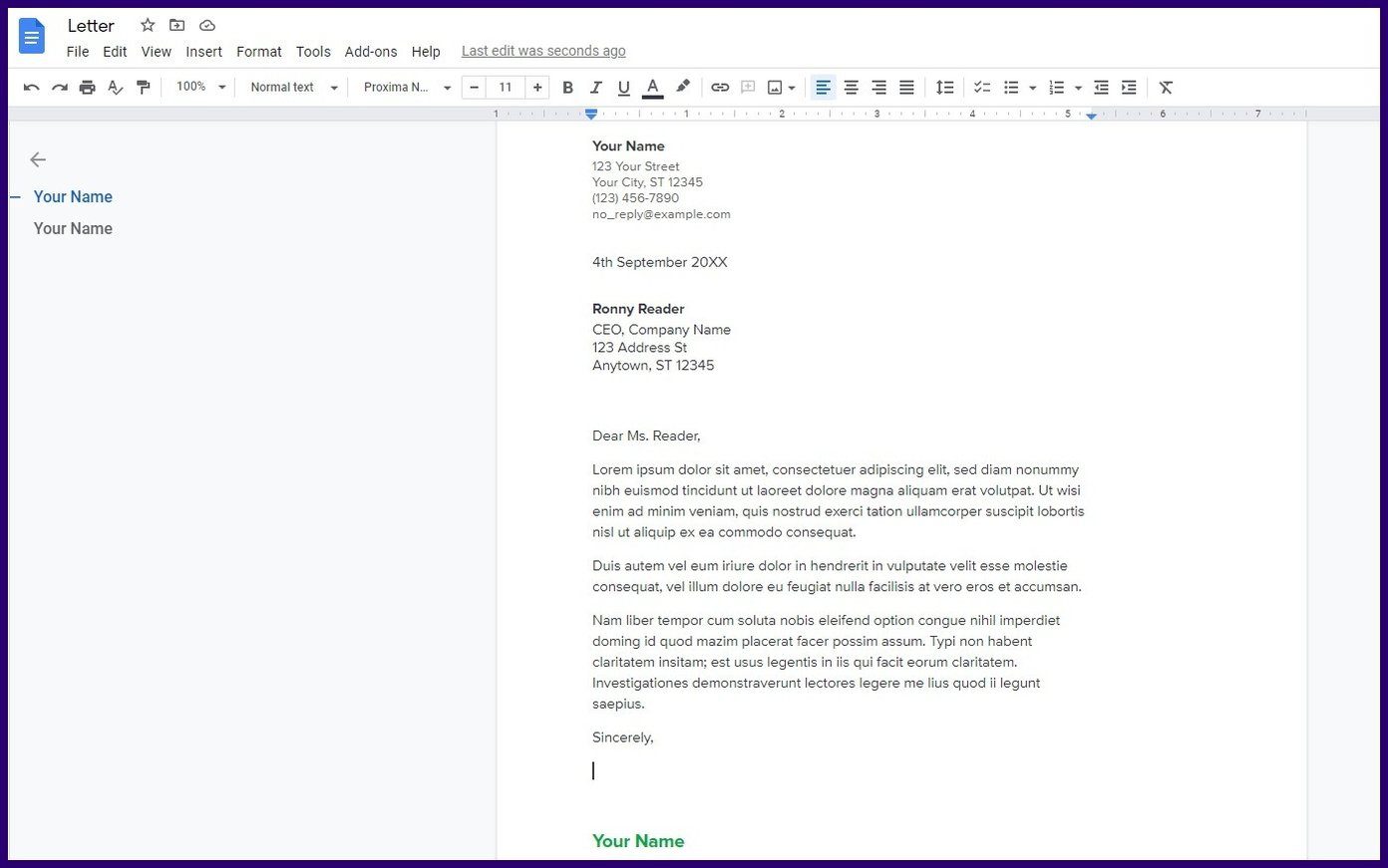 Как создавать и вставлять подписи в Google Docs шаг 2