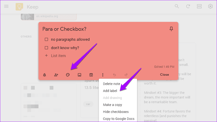Dropbox Paper против Google Keep 8