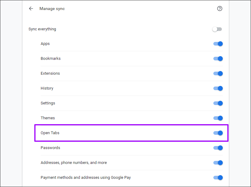 Отправка Chrome на ваши устройства не работает. Отсутствует 7