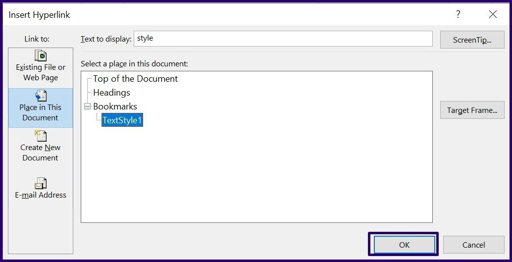 Как управлять закладками в Microsoft Word шаг 11
