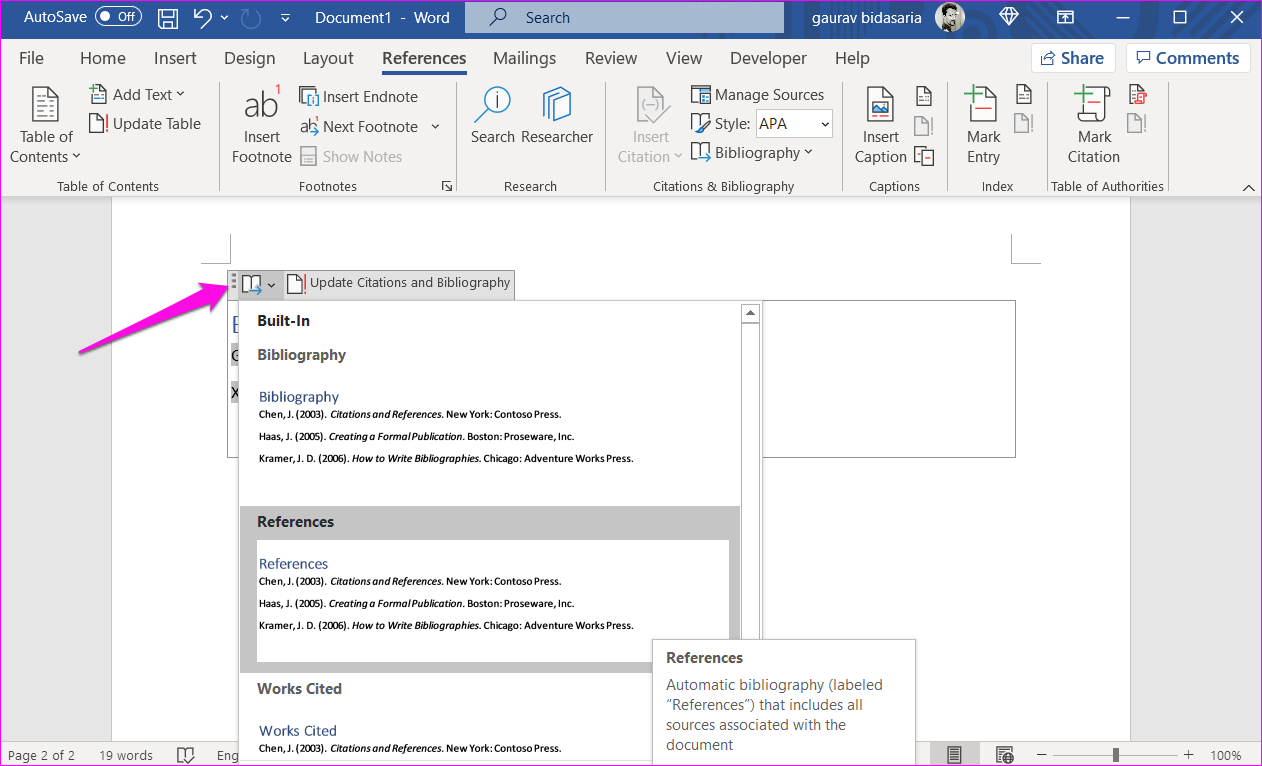Как добавить цитаты и библиографию в Microsoft Word 13