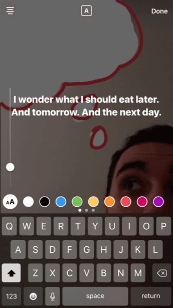 Истории Instagram Креативные настройки Boomerang Настройки Doodle Emojis 6