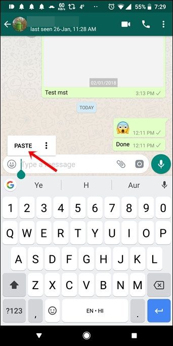 Переслать несколько сообщений в WhatsApp с именем отправителя 2