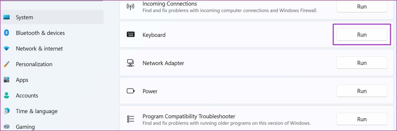 Запустите средство устранения неполадок Windows