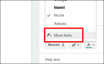 Тема Google Forms Настройка шрифтов