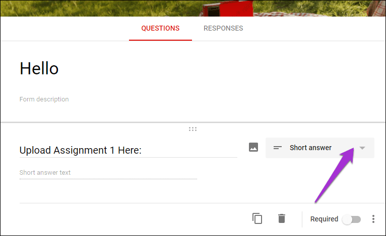 Как загрузить файлы в Google Forms 5