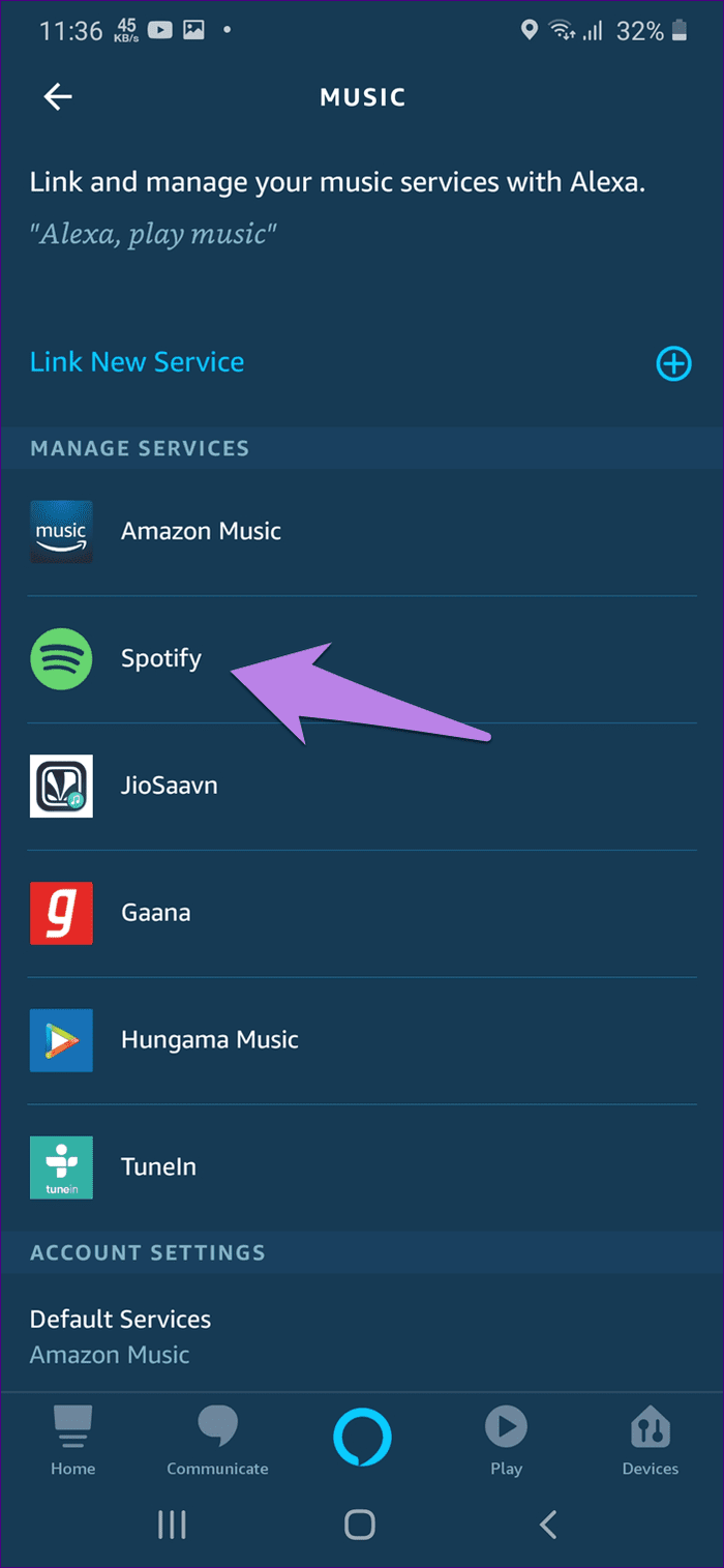 Сделать Spotify по умолчанию в amazon echo 1