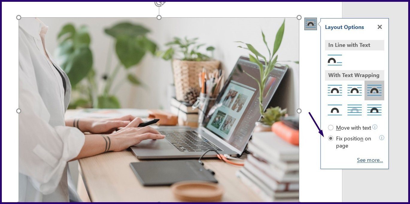 Как заблокировать изображение в Microsoft Word Шаг 23