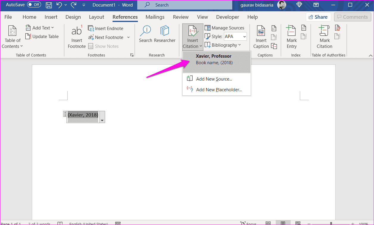 Как добавить цитаты и библиографию в Microsoft Word 5