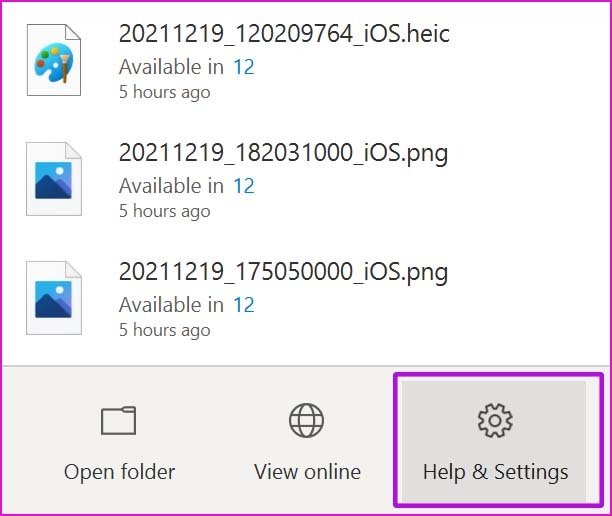 Настройки OneDrive в Windows
