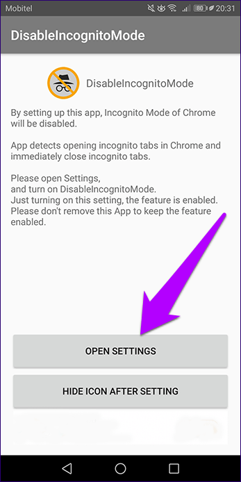 Отключить режим инкогнито Chrome 9