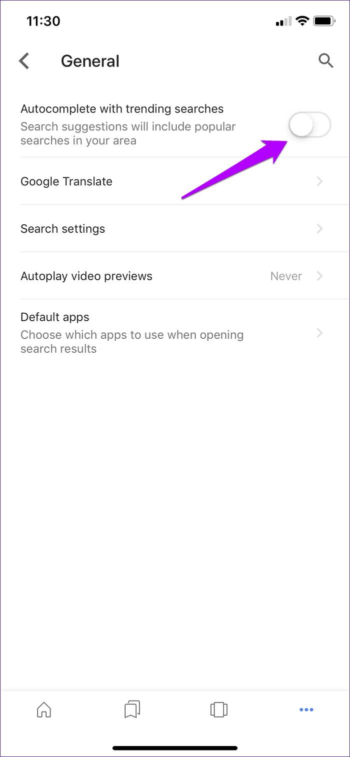 Приложение Google Отключить популярные поисковые запросы Android iOS 8