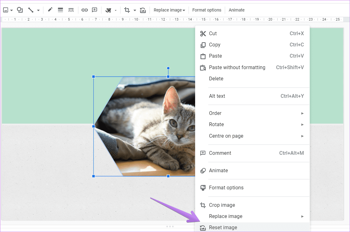 Вписать изображение в форму Google Slides 8