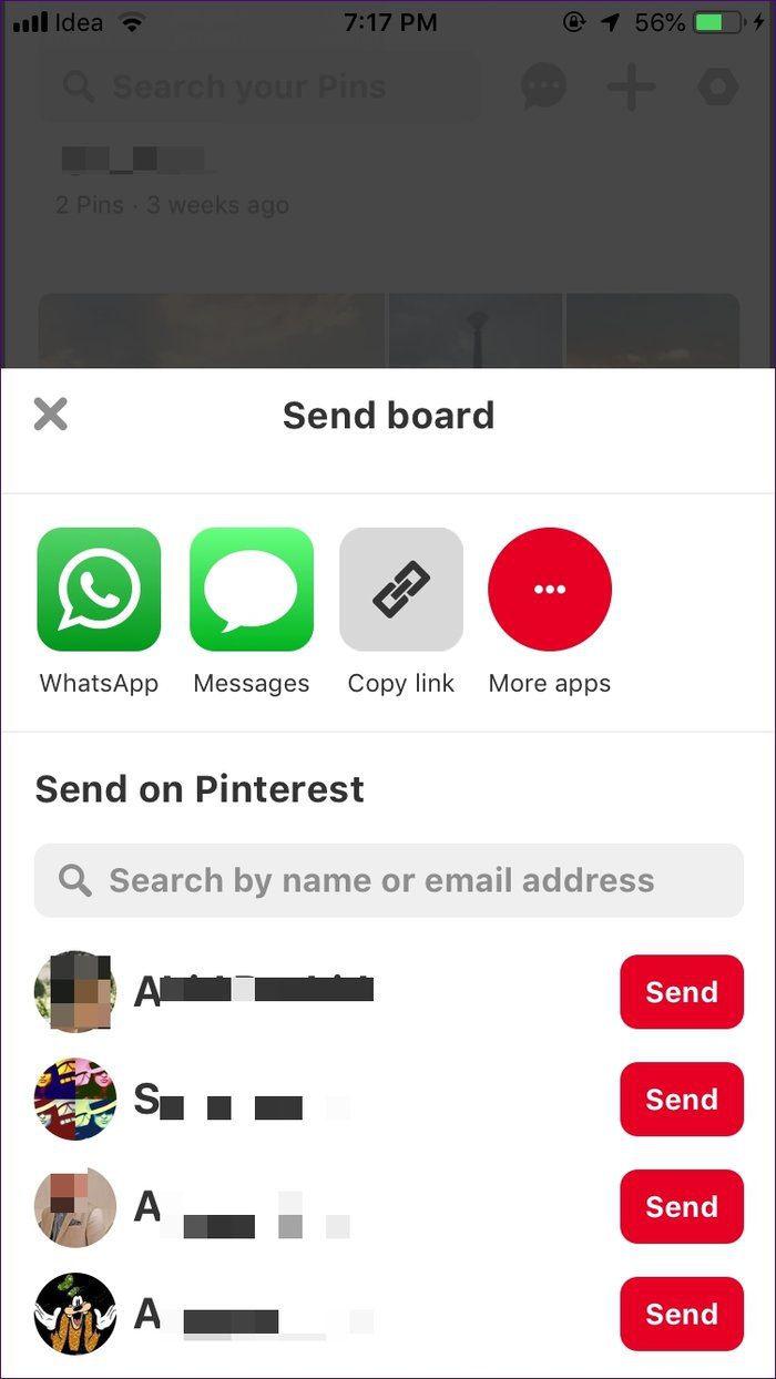 Поделиться досками Pinterest 7