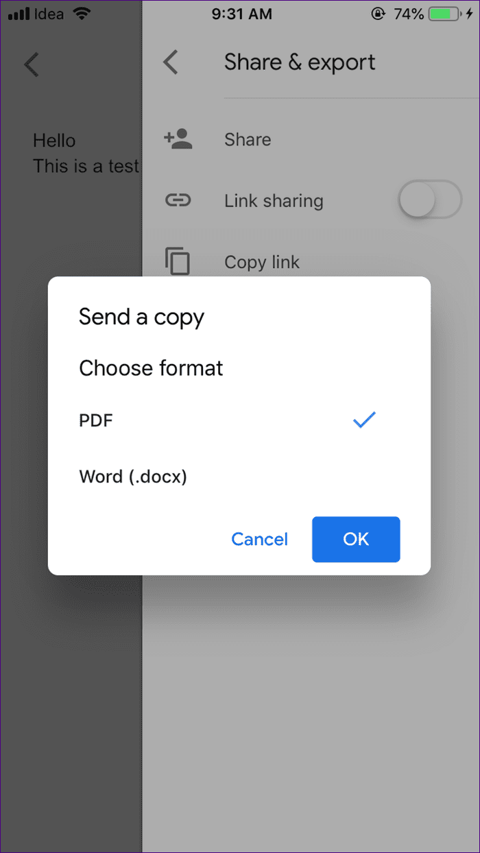 Сохранить Google Документы как PDF 10