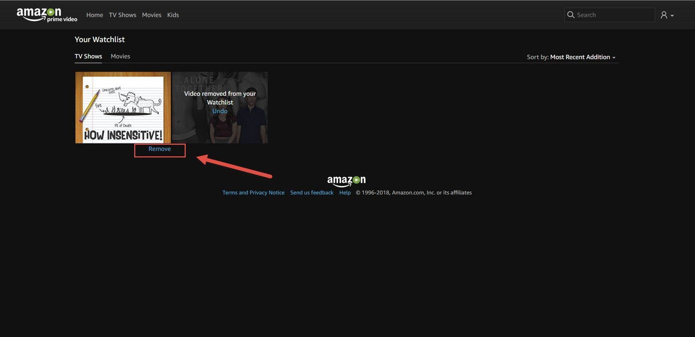 Amazon Prime Очистить Продолжить 6