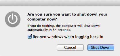 Выключите свой Mac