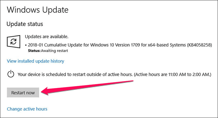 Обновление и завершение работы Windows каждый раз, проблема 2