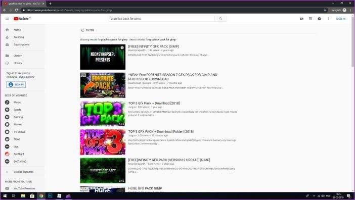 Сделать баннер You Tube в Gimp 9