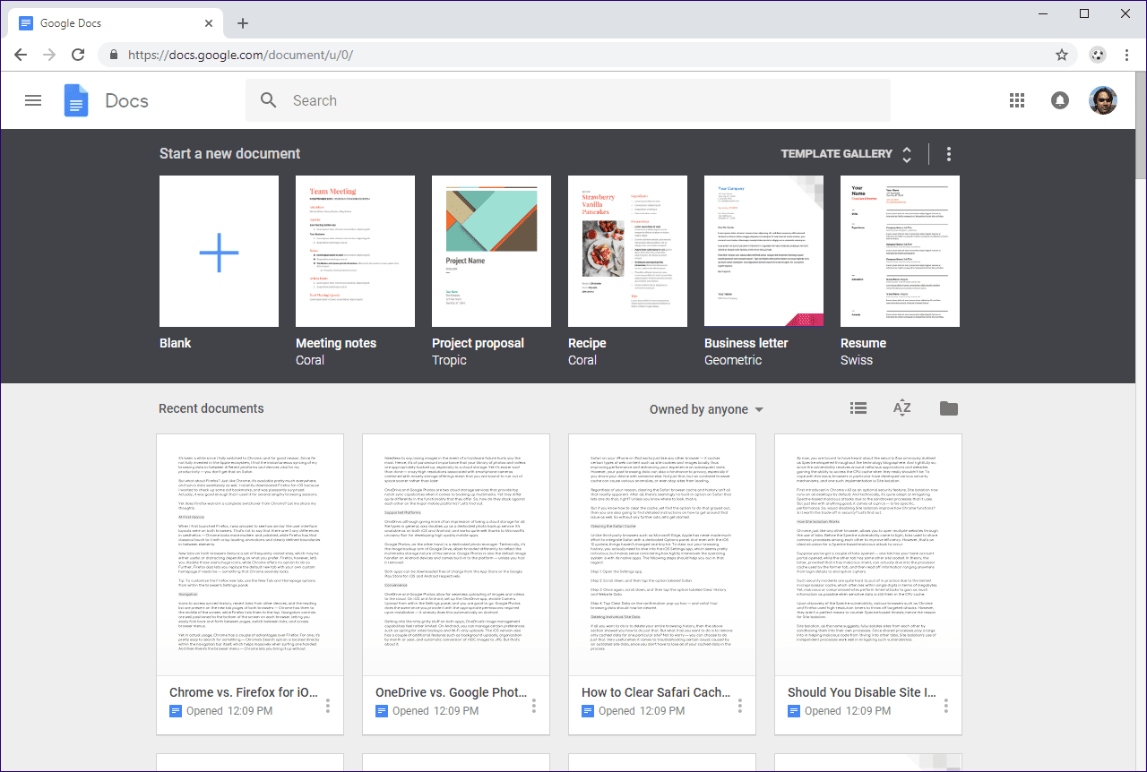 Сравнение Icloud Pages и Google Docs 2