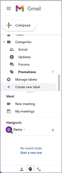 Боковая панель Gmail