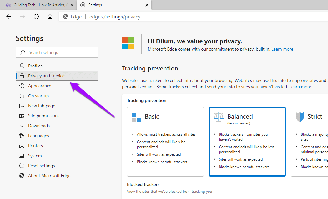 Microsoft Edge Chromium Изменить поисковую систему 2