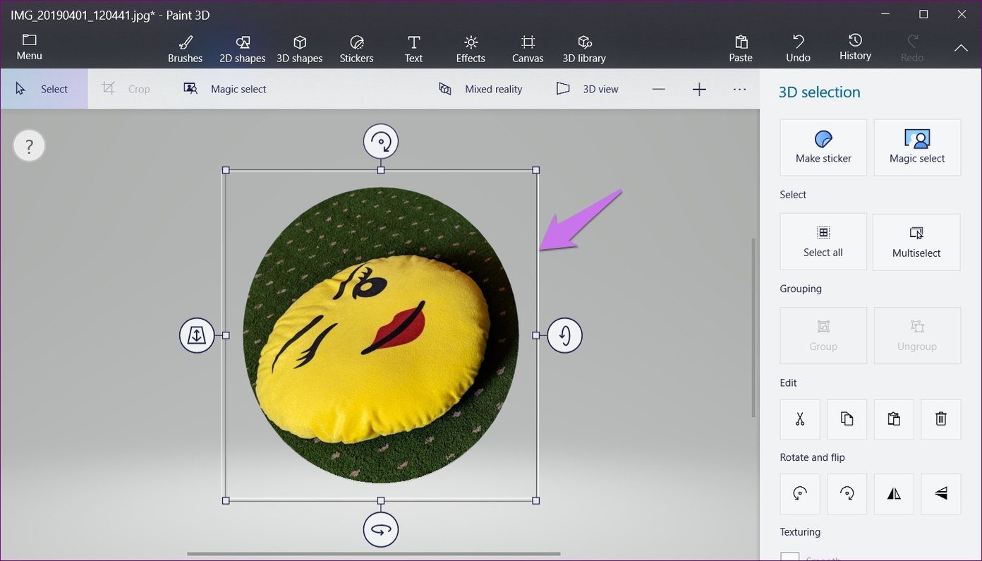 Круги на полях в Paint 3D 16