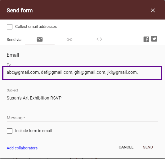 Создать форму Rsvp в Google Forms 01