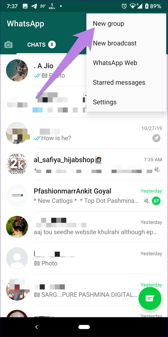 Создайте группу WhatsApp с собой на Iphone Android 2