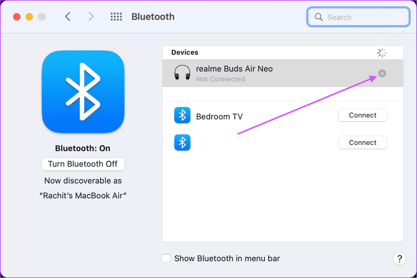 2. Удалите и снова подключите все устройства Bluetooth 3.